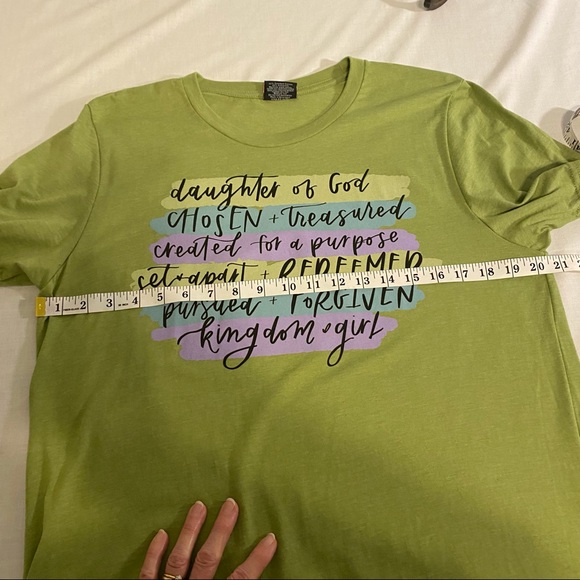 DAUGHTER BLESSING T Shirt Size L Green by LOVE FAITH - Picture 4 of 6